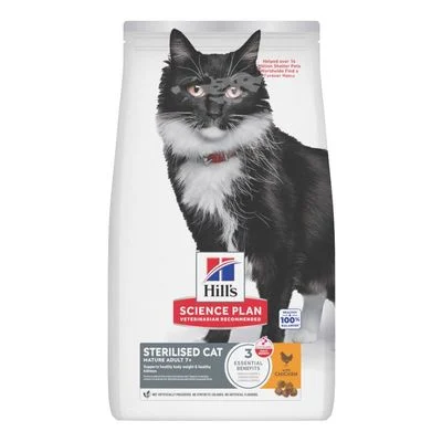 Hill's Science Plan Sterilised Cat Mature Adult 7+ pollo 3 kg
