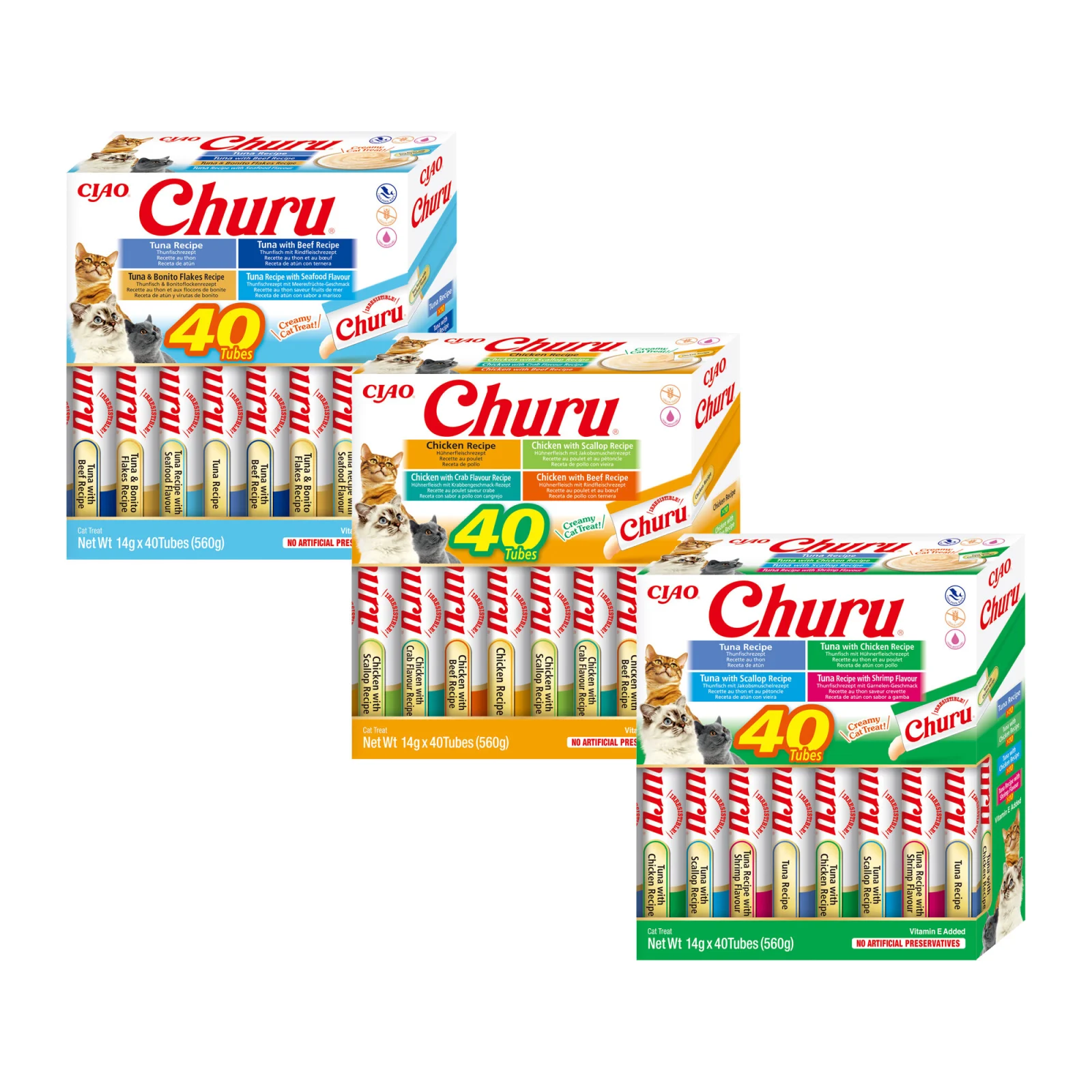 Inaba Churu Variety Box - 40 unidades