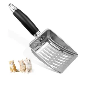 IntiMeg Pala grande de metal de acero inoxidable para arena de gatos 1 pieza