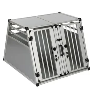 Jaula de transporte doble AluRide L: 80 x 92 x 65 cm (An x P x Al)