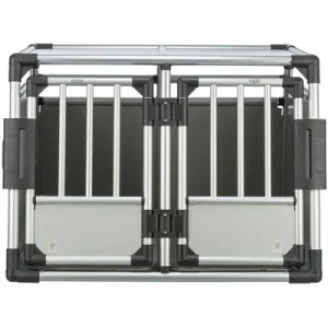 Jaula de transporte doble Trixie de aluminio 83 x 93 x 64 cm (An x P x Al)