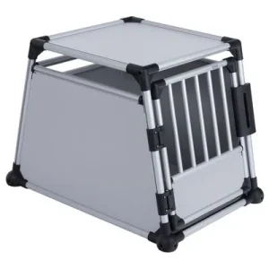 Jaula de transporte Trixie de aluminio M-L: 63 x 90 x 65 cm (An x P x Al)