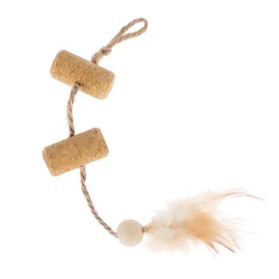Juguete de corcho con plumas TIAKI 1 unidad