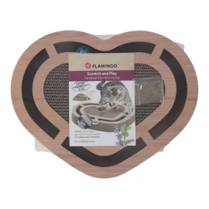 Juguete rascador Flamingo Poro marrón para gatos 42,5 x 33,5 x 5,5 cm (L x An x Al)