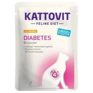 Kattovit Feline Diabetes/Sobrepeso 24 x 85 g en sobres - Pack Ahorro Pollo