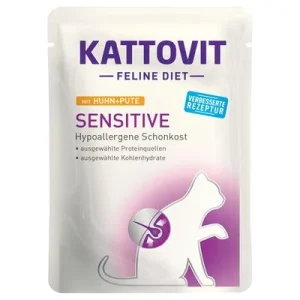 Kattovit Sensitive en sobres (hipoalergénico) 24 x 85 g Pollo y pavo