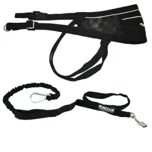Kit canicross NEEWA: Línea de tiro + cinturón Línea de tiro (150 x 2,5 cm) + cinturón (hasta 110 cm)