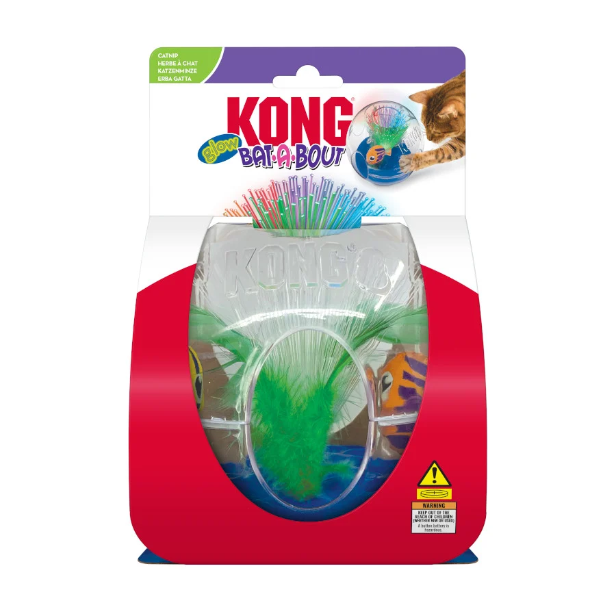 Kong Bat-A-Bout Glow Acuario Juguete Interactivo para gatos - Image 2