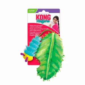KONG Fingaroo Oruga en Hoja con Catnip Juguete para Gatos