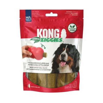 KONG Ziggies Enhanced M/L: para perros medianos grandes a partir de 7 kg (227 g)