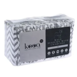 kooa Pañales con carbón vegetal para perros macho Talla XS - 15 unidades