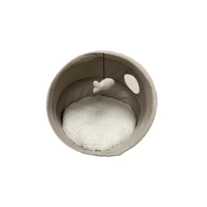 Leeby cama cueva beige para gatos