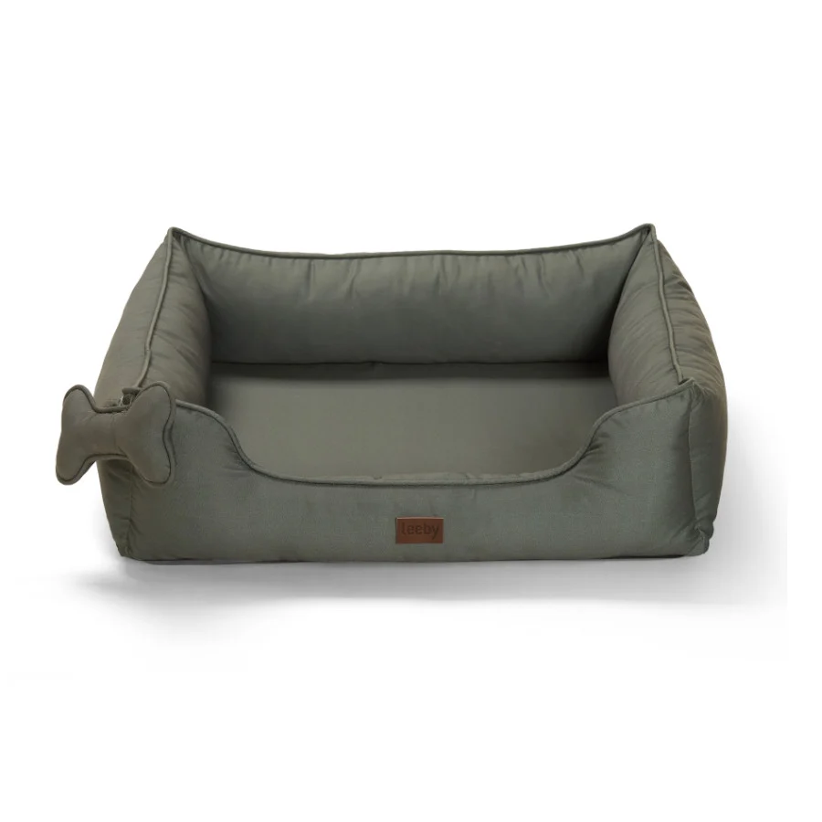 Leeby cama viscoelástica caqui para perros