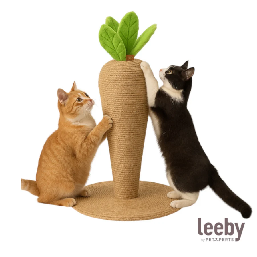 Leeby Carlos zanahoria rascador de yute para gatos