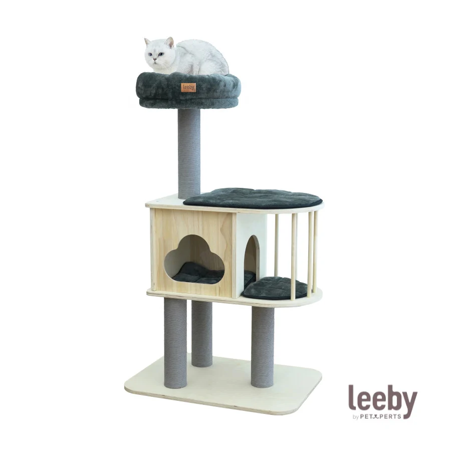 Leeby Cloud Collection torre rascador con cama nido para gatos - Image 2