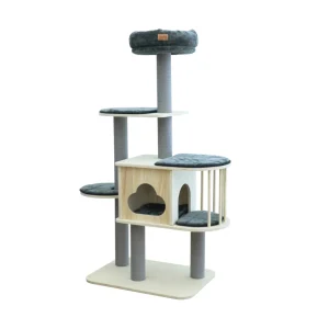 Leeby Cloud Collection torre rascador multiplataforma con cama nido para gatos