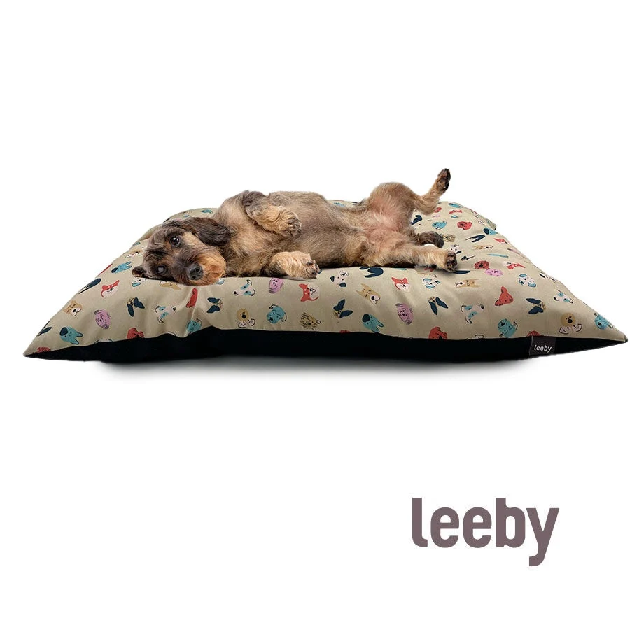 Leeby Cojín Acolchado Beige con Comics para perros - Image 2