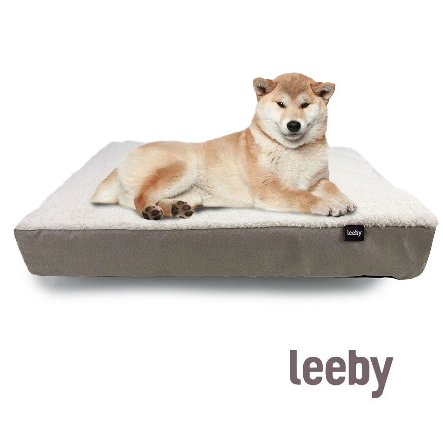 Leeby Colchón Ortopédico Viscoelástico Marrón y Blanco para perros - Image 2