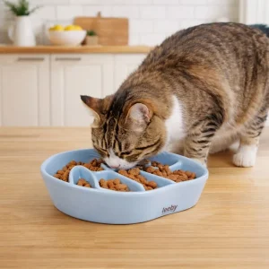 Leeby Comedero Antivoracidad de Cerámica para gatos
