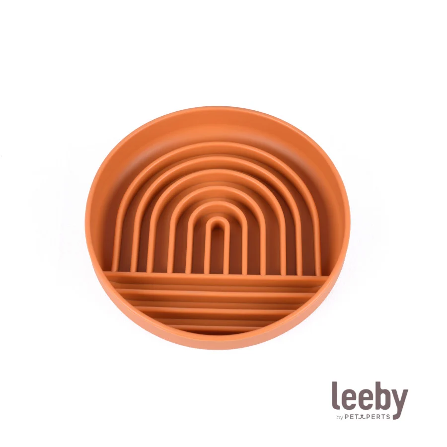 Leeby Comedero Antivoracidad Naranja para perros - Image 2