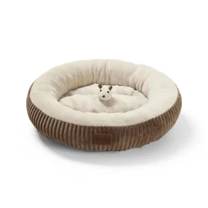 Leeby cuna redonda suave marrón para gatos