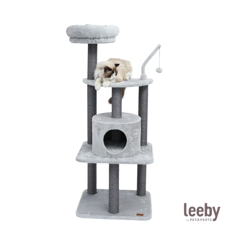 Leeby Kenzo árbol rascador con cama para gatos - Image 2