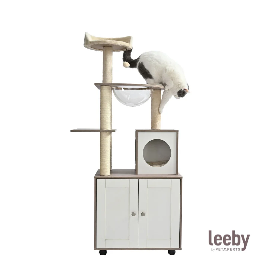 Leeby Luna árbol rascador con mueble para gatos - Image 2
