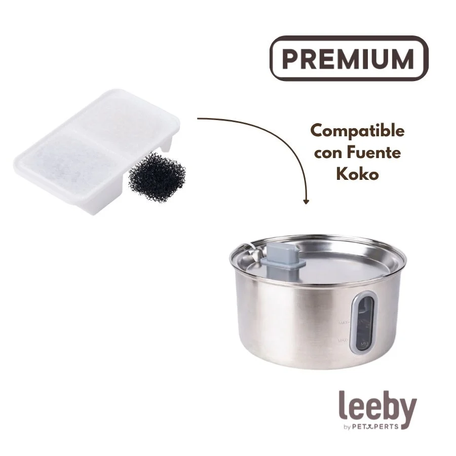 Leeby Set 3 Recambios de Filtros para Fuente Koko de perros y gatos - Image 2