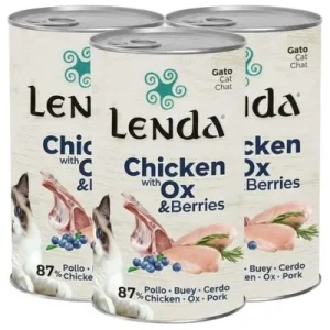 Lenda Paté para Gatos Pollo con Buey y Arándanos 3 x 400 g