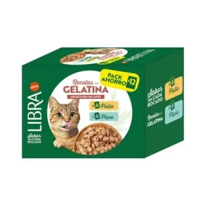 Libra Cat Selección de aves en gelatina Pollo y Pavo 12 x 85 g