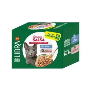 Libra Cat Selección de pescado en salsa Salmón y Atún 12 x 85 g