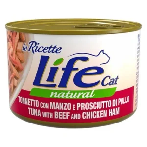 Life Cat «Le Ricette» 12 x 150 g - Pack Ahorro Atún, carne de vacuno, jamón