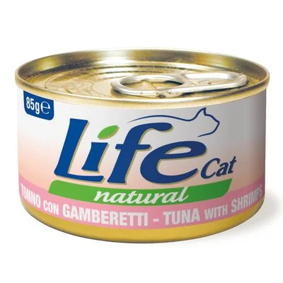 Life Cat Natural Adult 6 x 85 g Atún con gambas