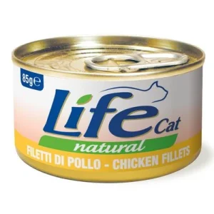 LifeCat Natural Adult 6 x 85 g Filetes de pollo