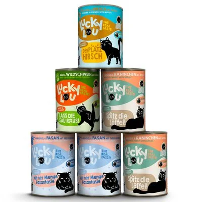 Lucky Lou Adult 6 x 400 g - Pack mixto Wild-Mix (4 variedades)