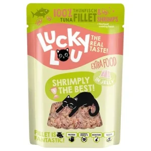 Lucky Lou Extra Food 12 x 70 g Atún y gambas en gelatina
