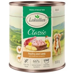 Lukullus 12 x 800 g - Pack Ahorro Ave y cordero (sin cereales)