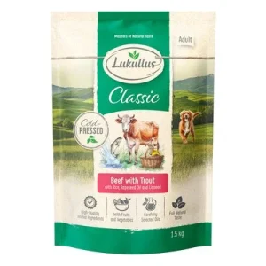 Lukullus Cold-pressed vacuno y trucha Receta nueva: 1,5 kg