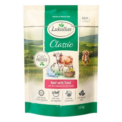 Lukullus Cold-pressed vacuno y trucha Receta nueva: 1,5 kg