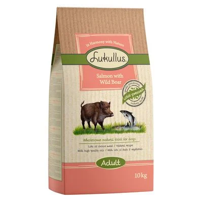 Lukullus pienso para perros - Pack Ahorro Salmón y jabalí (2 x 10 kg)