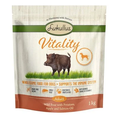 Lukullus Vitality Apoyo al sistema inmunitario sin cereales con jabalí 1 kg