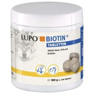 LUPO Biotin+ biotina para mascotas 200 comprimidos aprox.
