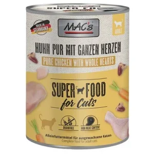 MAC's Cat 24 x 800 g - Pack Ahorro Pollo puro con corazones de ave enteros