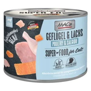 MAC's Cat Feinschmecker 6 x 200 g Aves de corral y salmón