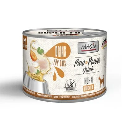 MAC's Dog Paw Power Drink 12 x 185 g - Pack Ahorro Pollo