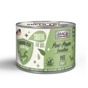 MAC's Dog Paw Power Smoothie 12 x 185 g - Pack Ahorro Pavo - Digestión