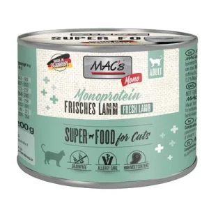 MAC's Mono Sensitive 12 x 200 g en latas para gatos - Pack Ahorro Cordero