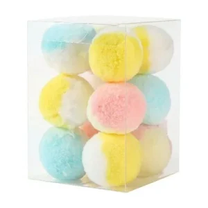 MCBOSON 12 bolas de peluche con forma de gato