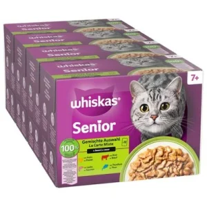 Megapack Whiskas Senior 48 x 85 g en bolsitas Selección mixta en salsa
