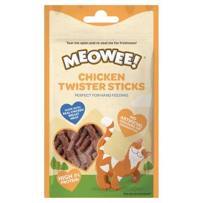 Meowee! Chicken Twister Sticks 3 x 31 g snacks en oferta: 2 + 1 ¡gratis! 3 x 31 g
